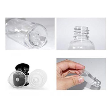0.5oz Mini Clear Plastic Empty Bottle with Flip Ca...