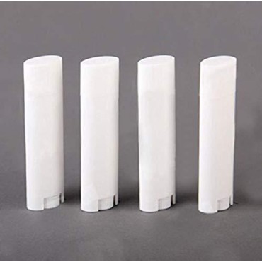 12Pcs 4.5g Oval Lip Balm Tubes White Plastic Empty...