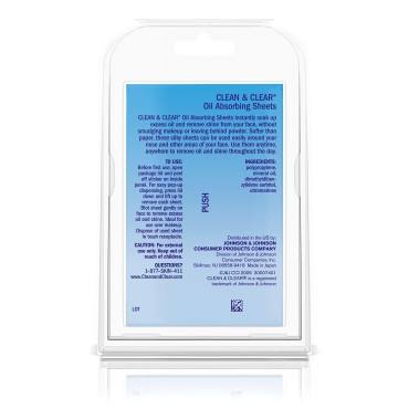 Clean & Clear Oil Absorbing Sheets, 50 Count (Pack of 6)