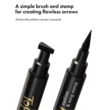 Toplash Liquid Eyeliner Black with Angled Wing Sta...