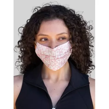 Juicy Couture Couture 3ply Disposable Face Masks Pack, Blush Solid/Blush Leopard, 10 Count