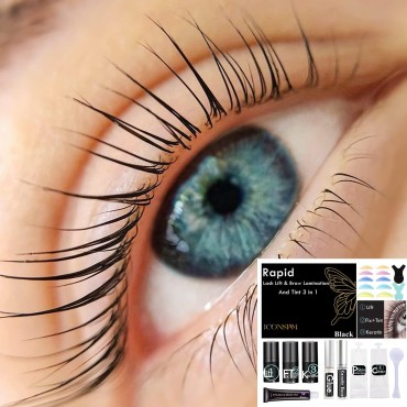 Lash Lift and Brow Lamination with Black Color, Ey...