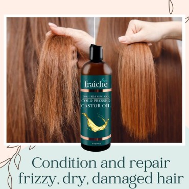 USDA Organic Castor Oil for Eyelashes and Eyebrows...