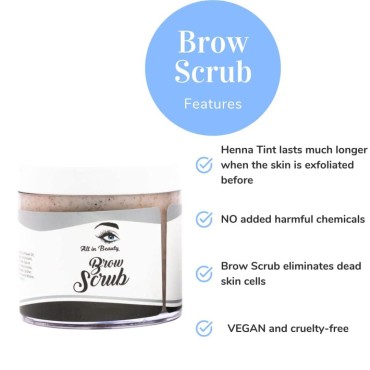 All in Beauty Brow Scrub, Eyebrow exfoliator, For ...