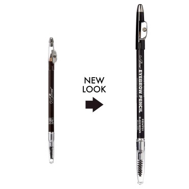 Ruby Kisses GoBrow Eyebrow Pencil, Sharpenable, Longwear, Long Lasting Eyebrow Wooden Pencil for Natural-Looking Brows (Black Brown)