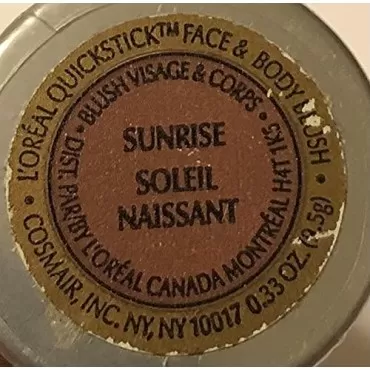 L'Oreal Quickstick Face & Body Blush - Sunrise - Net Wt. 0.33 OZ (9.5 g) Per Stick - Pack of 2