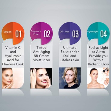 Ageless Derma BB Cream Tinted Moisturizer Foundati...