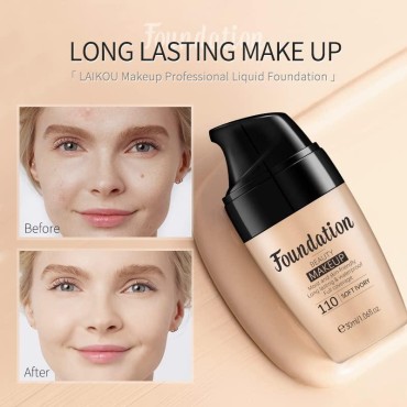 AKARY Flawless Finish Liquid Foundation, Moisturiz...