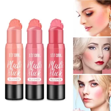 KWOLYKIM 5 Colors Blush Sticks for Cheeks and Lips, Professional Makeup Blush, Cream Blush, Highlighter&Trimming Rouge Pen