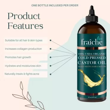 Live Fraiche USDA Organic Cold Pressed Castor Oil ...