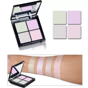 Highlighter 4 Colors Glow Kit Makeup Powder Face I...