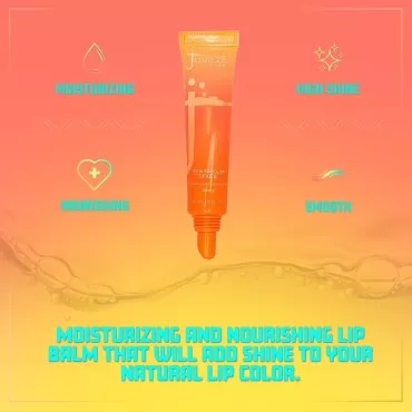 Juvia's Place Moisturizing High Shine Lip Balm-in-Gloss Nubian Glow, Papaya, 35 oz, Smooth, Silky Finish