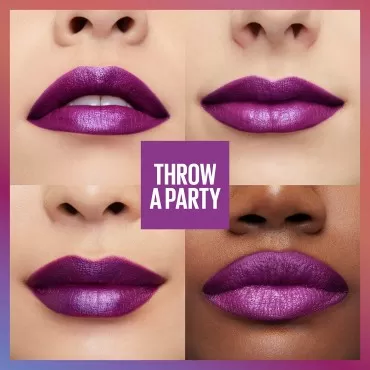 MAYBELLINE New York Super Stay Ink Crayon Matte Longwear Lipstick Makeup, Long Lasting Matte Lipstick with Built-In Sharpener, Limited Edition Birthday Collection, Throw a Party, 0.04 oz