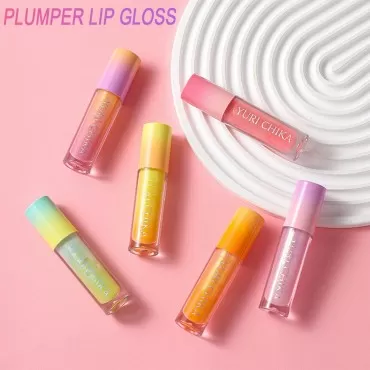 MIESCHER Sakura Pink Lip Gloss Lipstick Non-Sticky Long Lasting Shimmer Glow Lip Oil, Instant High-Shine, Two-Tone Plumping Lip Fuller Lip Plumper Glossy, Fine Flash Lip Gloss Makeup For Women (02)