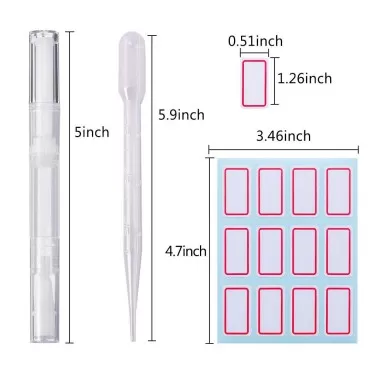 8 PCS Transparent Twist Pens Cosmetic Container Em...