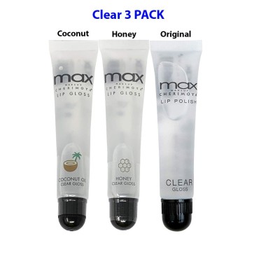 (3Pack) MAX Makeup Cherimoya Lip Polish Clear Set ...