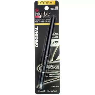 L'Oreal Infallible Never Fail Eyeliner, Carbon Bla...