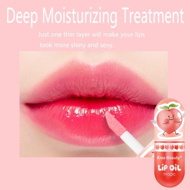 Hydrating Plumping Lip Gloss, Temperature Color Changing Long Lasting Moisturizing Lip Care Lip Oil Gloss, Transparent Nourishing Lip Plumper Oil for Women and Girls (3PCS)