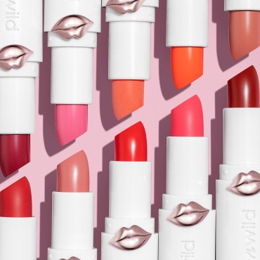 Lipstick By Wet n Wild Mega Last High-Shine Lipstick Lip Color Makeup, Pink Red Strawberry Lingerie
