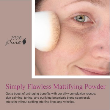 100% PURE Powder Foundation Matte Finish Face Make...