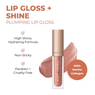 Beauty For Real Lip Gloss + Shine, Turned On - Neu...