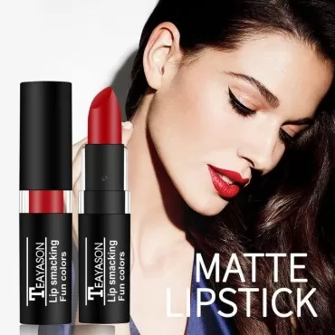 AKARY Cherry Red Matte Lipstick Long Lasting Lip G...