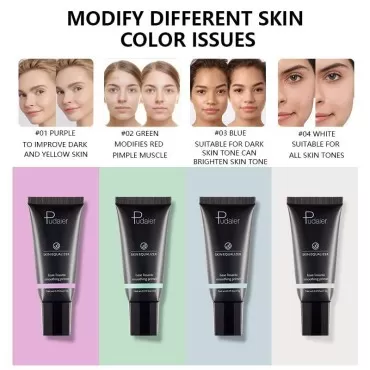 MIESCHER Whitening Tone Up Cream, Hydrating BB Cream Makeup Foundation Primer Isolation Cream Face Moisturizer Cream Concealer Pores Cover Blurring Pore Primer Natural Lightweight Smooth Facial Skin Color Corrector Liquid-1.59oz (#04 White)