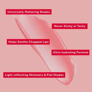 Mirabella Ultra-Hydrating Lip Gloss, Sleek (Rich Berry with Sheen) - Luxe Advanced Formula for Glossy Shine Finish & Superior Color with Pigmentation - Essential Oils Soothe & Nourish Lips