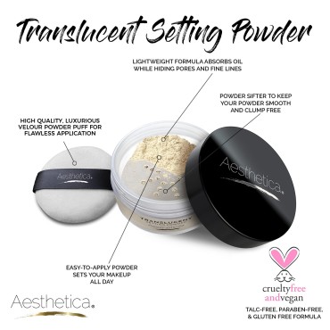 Aesthetica Translucent Setting Powder - Matte Fini...