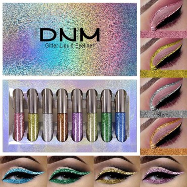 8 Colors Liquid Glitter Eyeliner Sets delineadores...