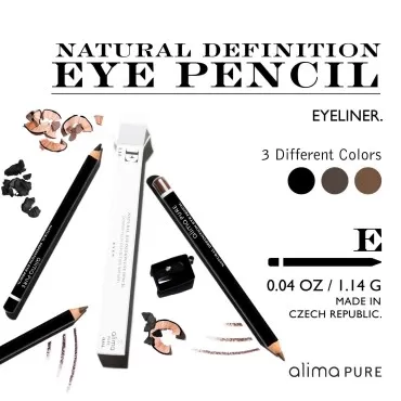 Alima Pure Natural Eye Pencil, Black Eyeliner With...