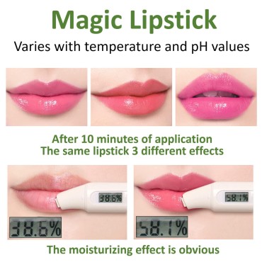 LZYLLS 4 Pack Aloe Vera Lipstick,Long Wear Nourishing Lip stick,Waterproof Moisturizing Color Changing Lip Balm Lipstick,Lip Gloss,Magic Temp Color Change Matte Lip Gloss Makeup