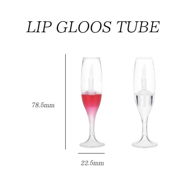 25 PCS wineglass shaped lip gloss tube cute lipglo...