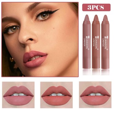 3 Colors Smooth Matte Lipstick Pack Set, Moisture ...