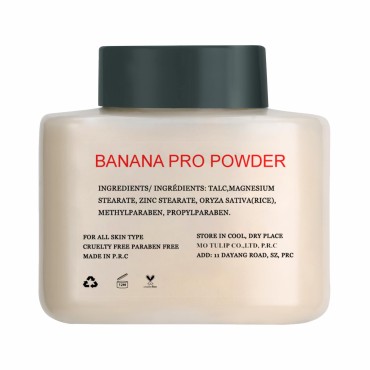 MO TULIP Banana Pro Loose Baking Powder, long lasting Make Up Setting Face Powder, Easy to Make Up for Medium Skin Tones (1.5 O.Z)