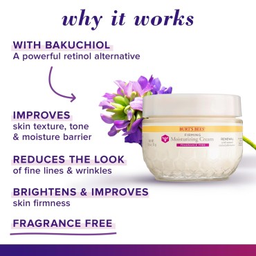 Burt's Bees Face Cream, Retinol Alternative, Firmi...