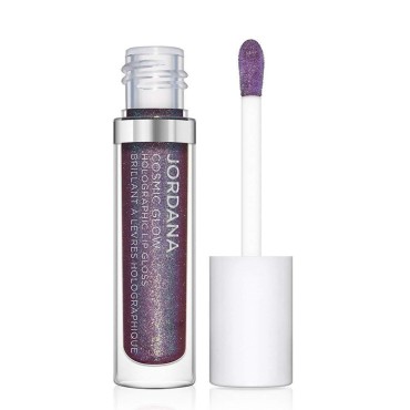 2 Pack JORDANA Cosmic Glow Holographic Lip Gloss - Iridescent Purple