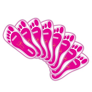 25Pairs(50 Feets) Disposable Pink Spray Tanning Feet Pads Sunless Airbrush Spray Tent Protect Foot