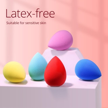 BEAKEY 5 Pcs Makeup Sponges Set, Latex-Free, High-...