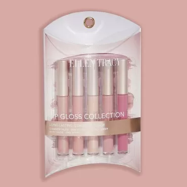 ELLEN TRACY Lip Gloss Collection- 5 Piece Long Lasting Lip Gloss Collection