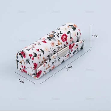 AUEAR, 4 Pcs Women Floral Lipstick Case with Mirro...