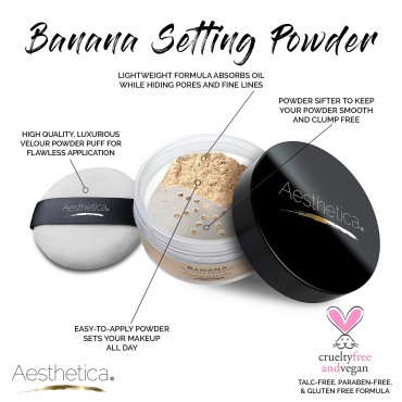 Aesthetica Banana Loose Setting Powder - Flash Fri...