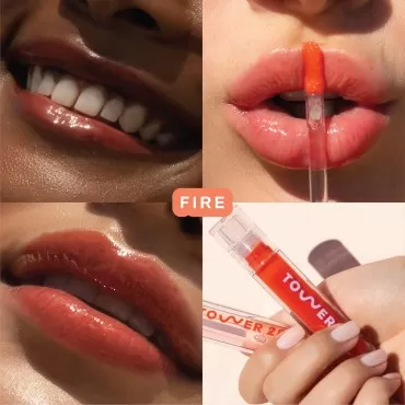 Tower 28 ShineOn Lip Jelly, FIRE | Non-Sticky, Veg...