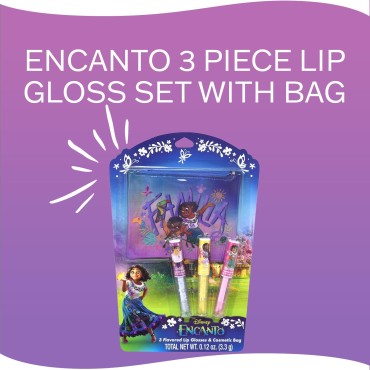 Encanto Diecut 3 Piece Lip Gloss Set with Bag