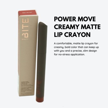 Bite Beauty Power Move Cream Matte Lip Crayon Red ...