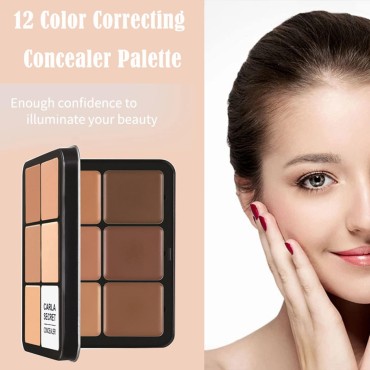 Professional Color Correcting Concealer Cream,12 C...