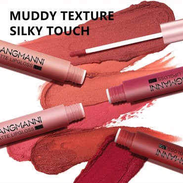 BIOKUSY 6 PCS Matte Liquid Lipstick Set, Velvet Mu...