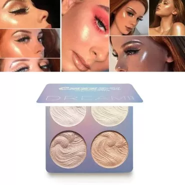 Highlighter Powder Palette, Shimmer Highlighters M...