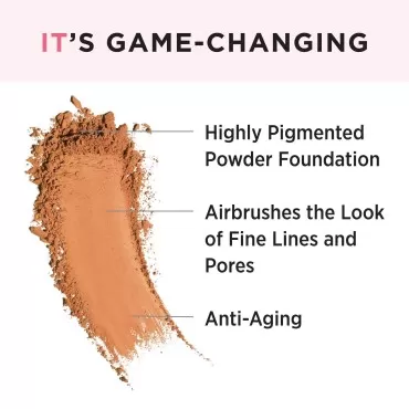 IT Cosmetics Celebration Foundation, Rich (W) - Full-Coverage, Anti-Aging Powder Foundation - Blurs Pores, Wrinkles & Imperfections - With Hydrolyzed Collagen & Hyaluronic Acid - 0.3 oz Compact