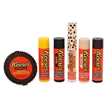 Reese's candy mix 6-pack lip balm & gloss set